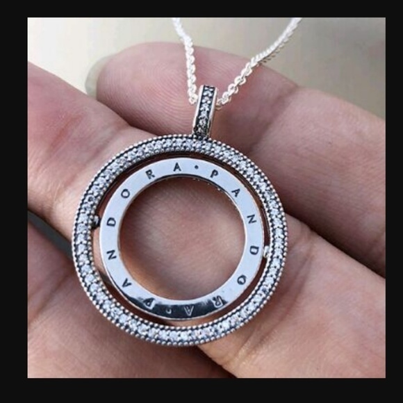 Spinning Hearts of Pandora Signature Necklace - Picture 1 of 6